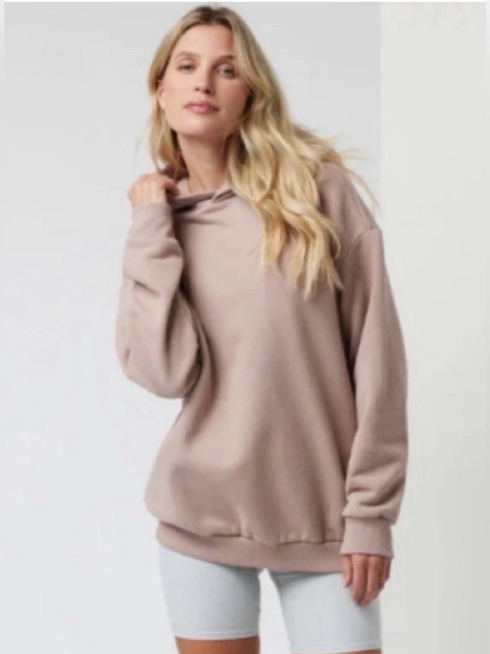 Vuori restore oversized hoodie sweatshirt pink mauve small